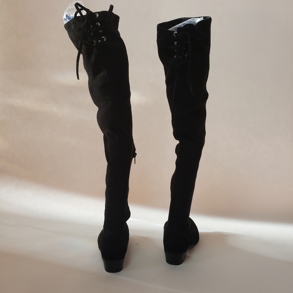 JustFab Over-The-Knee Suede-like Boot - Picture 7 of 15